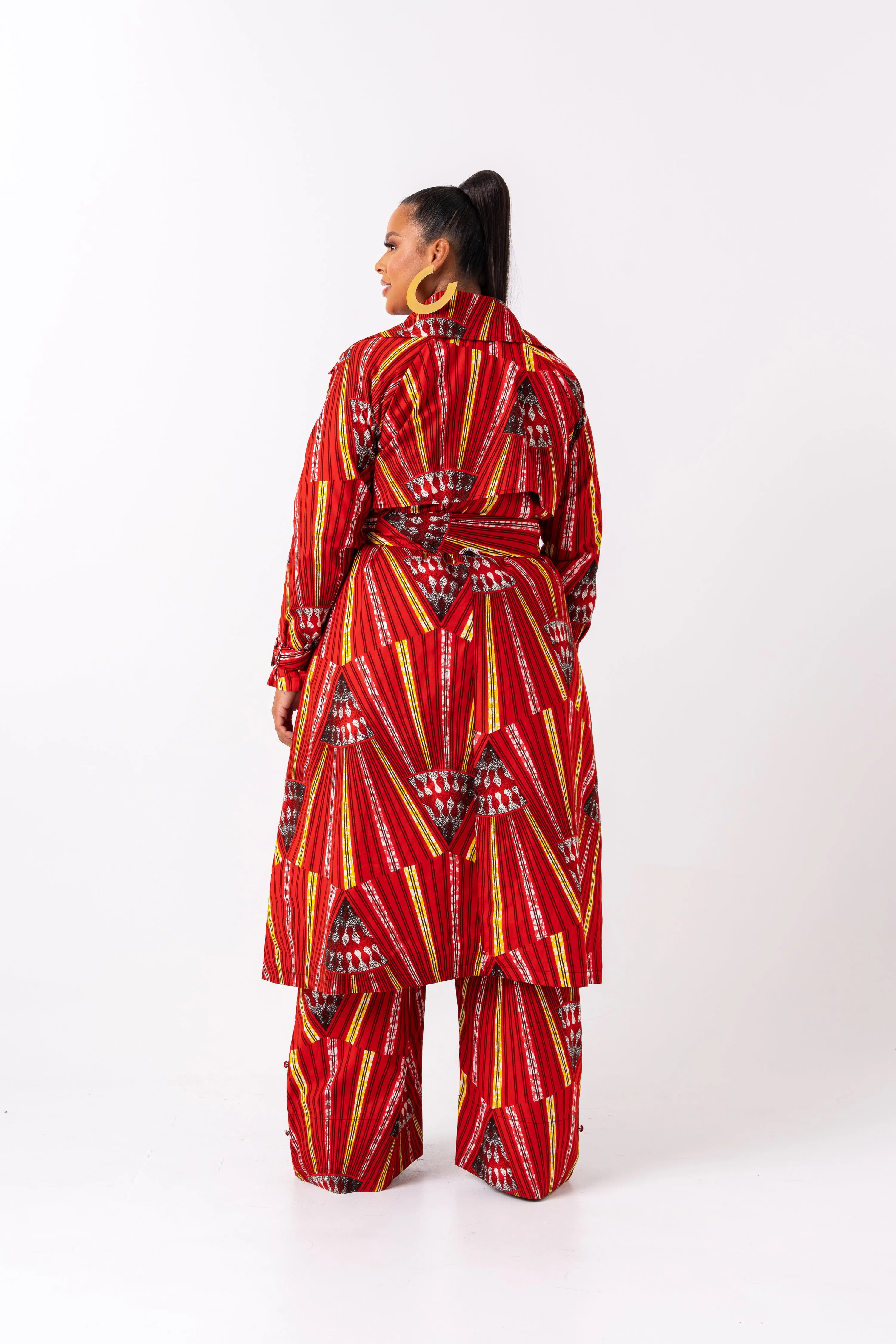 AFE African Print Trench Jacket