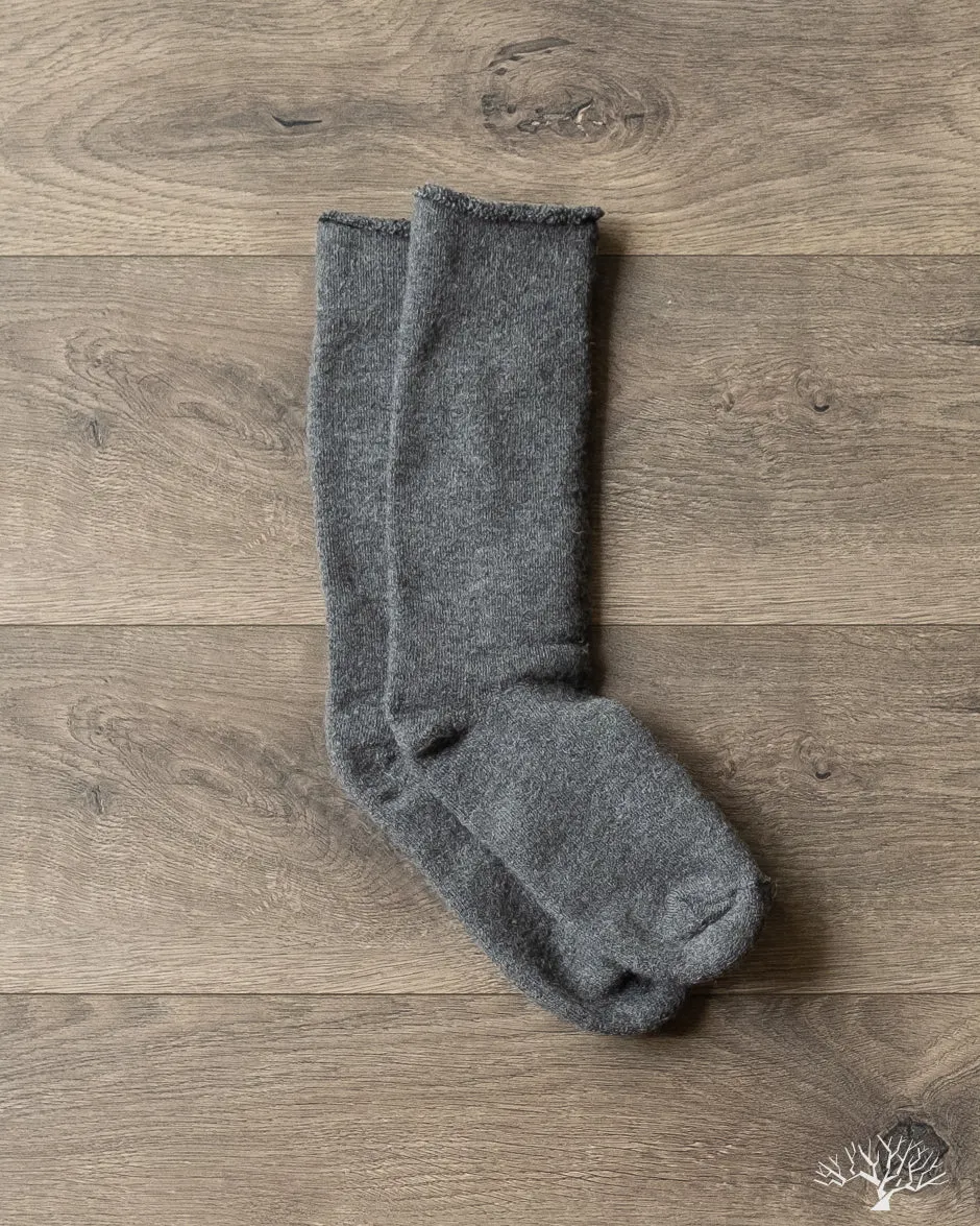 Alpaca Pile Sock - Grey