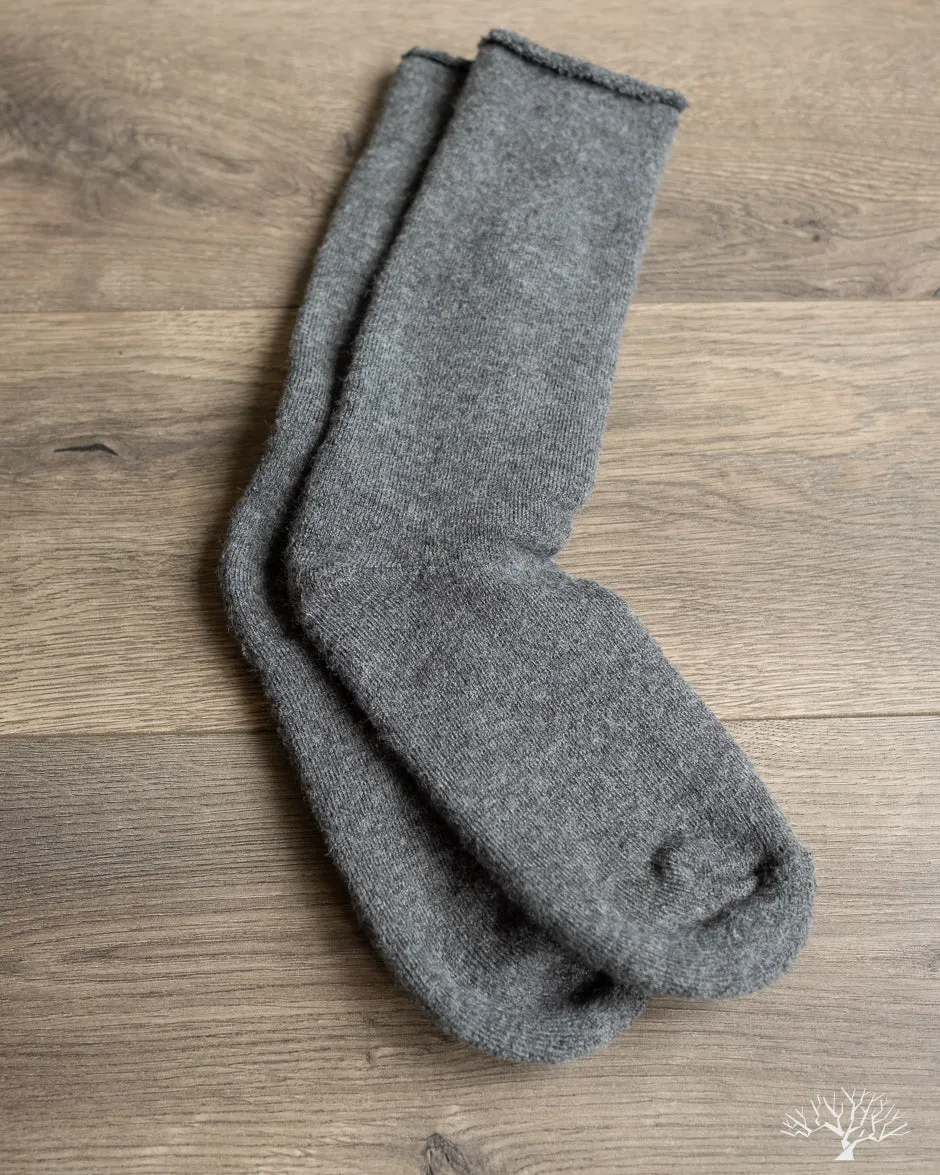 Alpaca Pile Sock - Grey