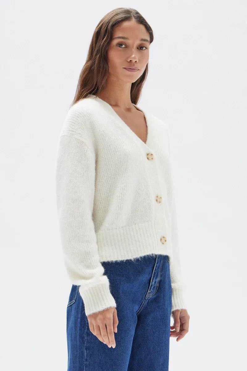 Assembly Label - Evi Wool Knit Cardigan - Cream