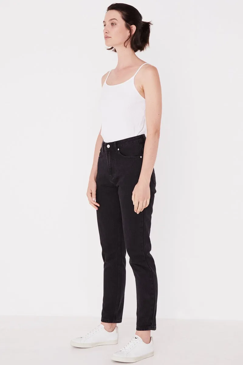 Assembly Label - High Waist Rigid Jean - Black