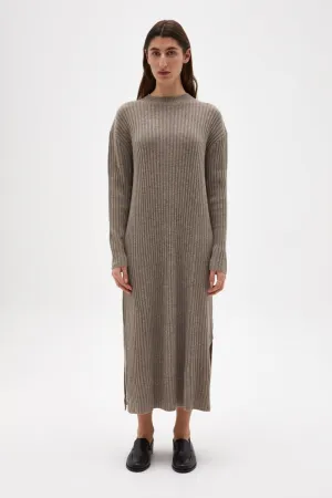 Assembly Label - Wool Cashmere Rib Dress - Mink Marle