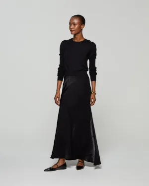 Bias Maxi Skirt - Black