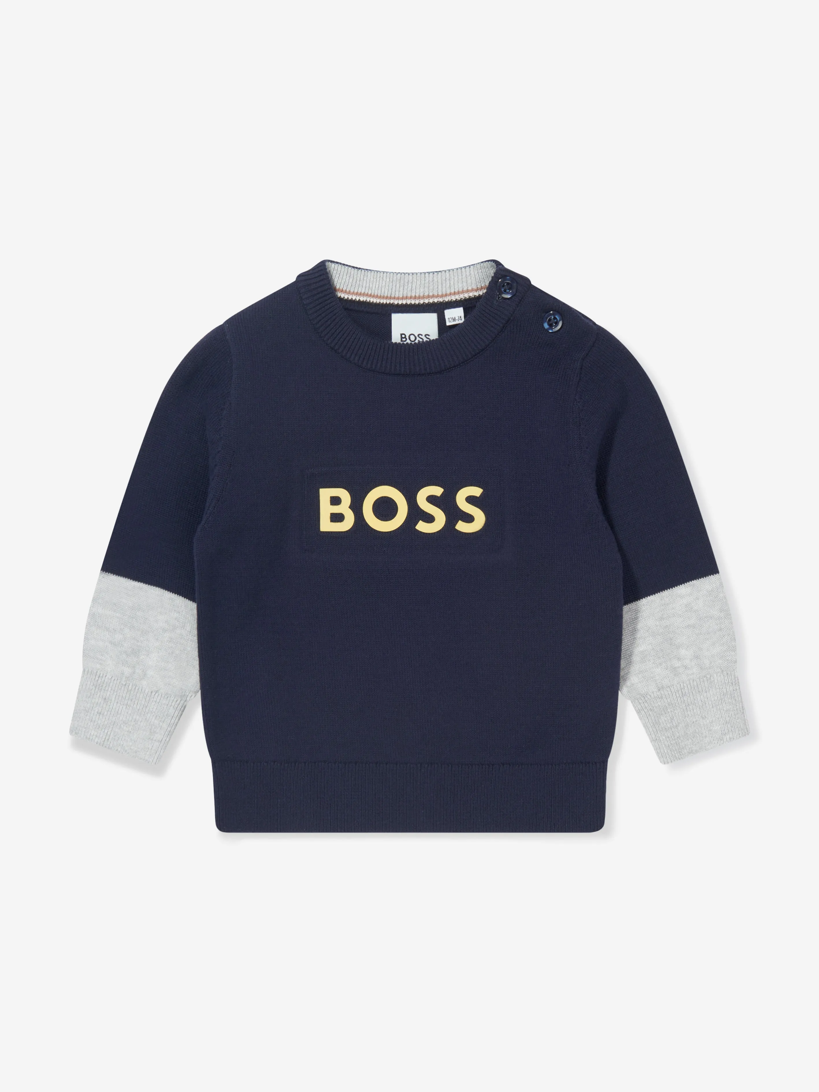 BOSS Baby Boys Knitted Logo Jumper