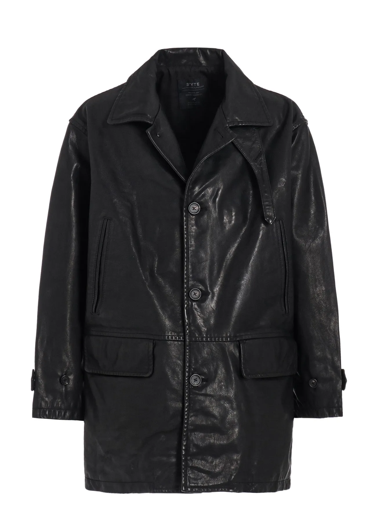 BUFFALO WASHED LEATHER CAR COAT