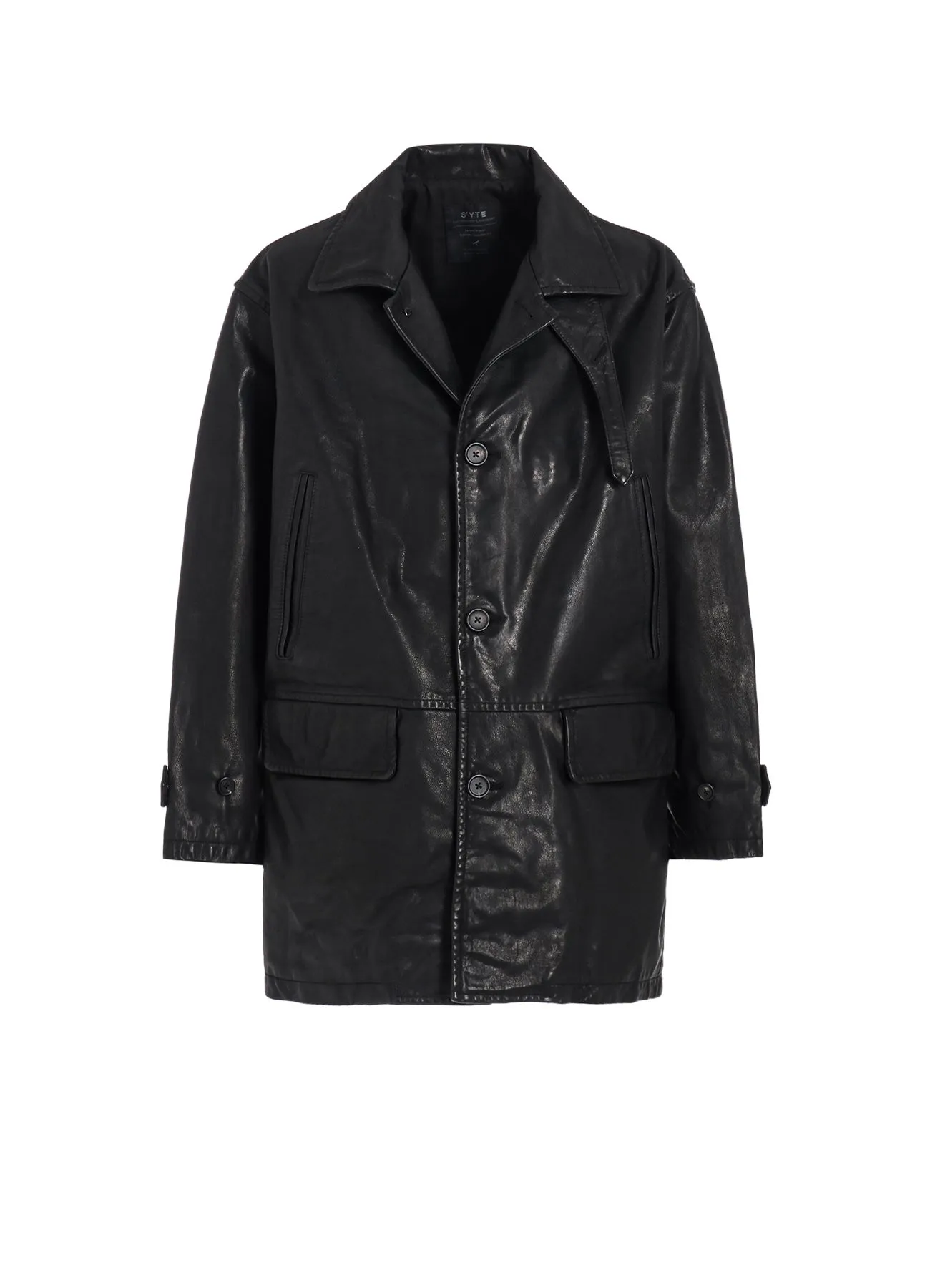 BUFFALO WASHED LEATHER CAR COAT