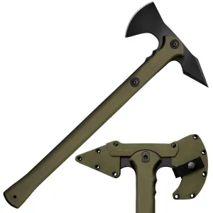 Cold Steel Trench Hawk - Steel Blade OD Green Polypropylene Handle, 19 inch | CS90PTHG