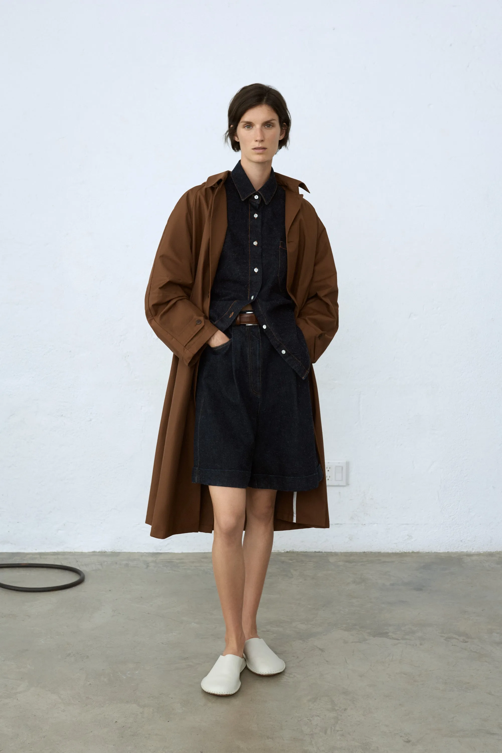 Cordera - Hooded Trench Brown