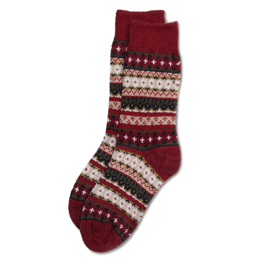 Cotton Fair Isle Socks