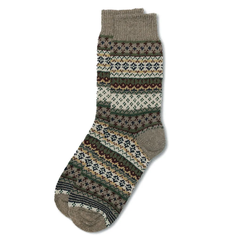 Cotton Fair Isle Socks