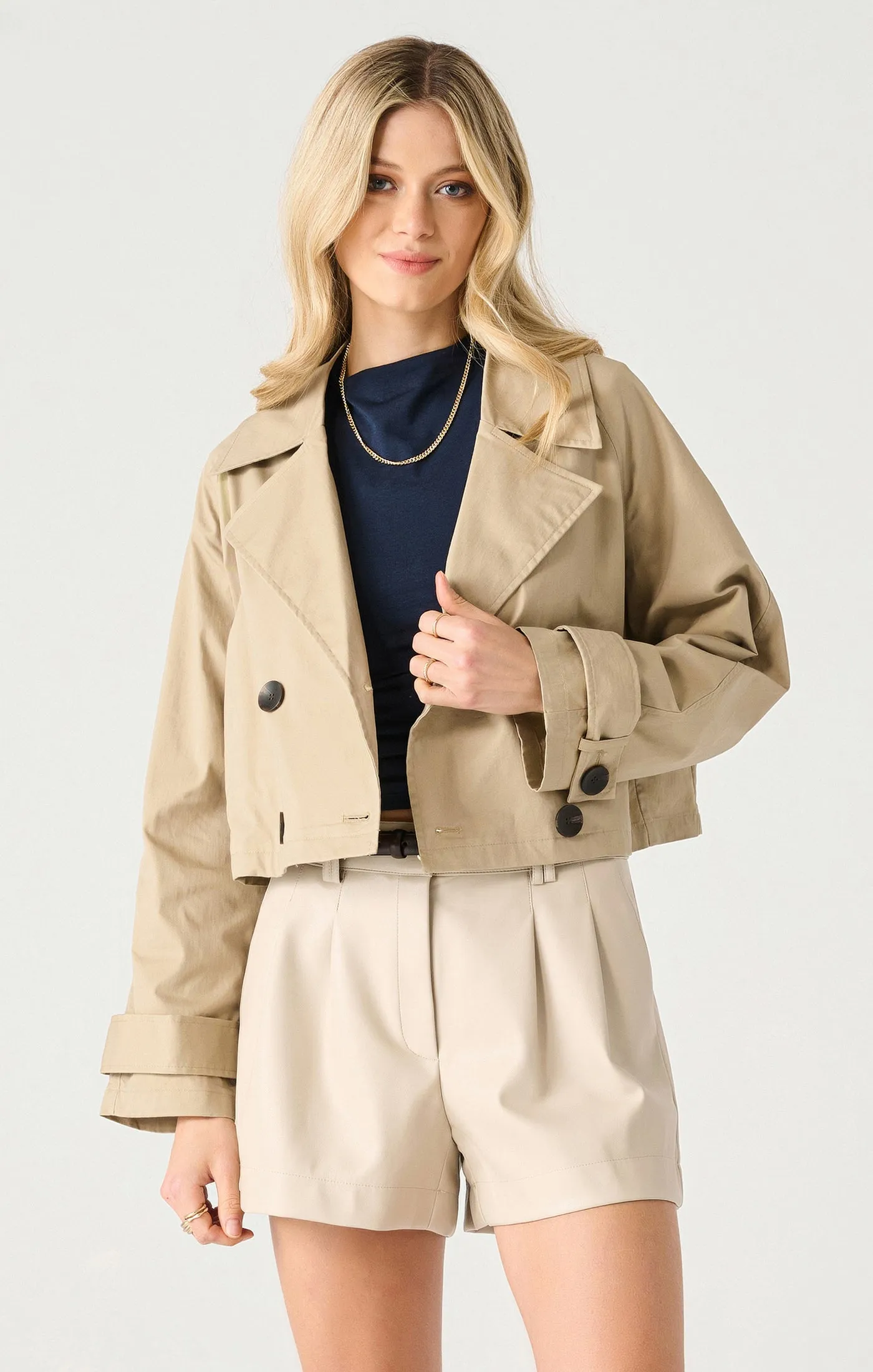 Cropped Trench Coat