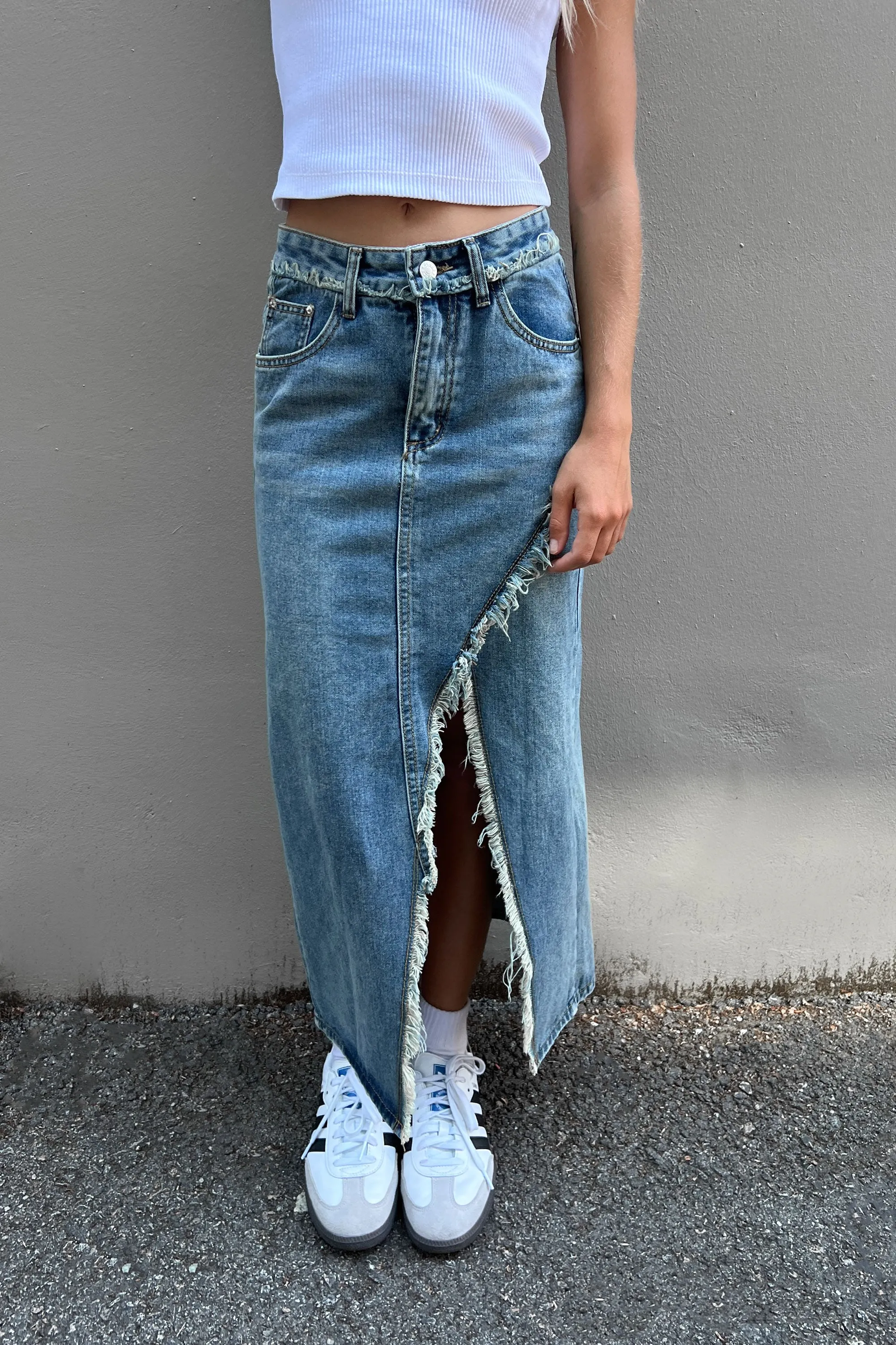 DENIM MAXI SKIRT