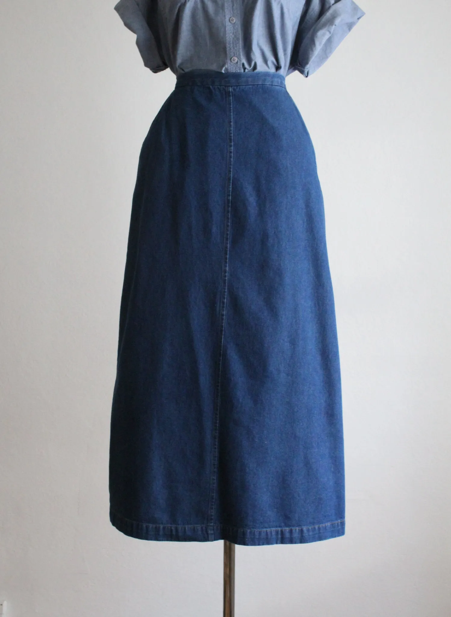 denim maxi skirt