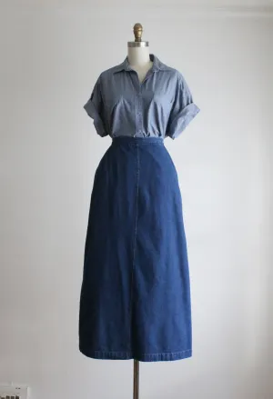 denim maxi skirt