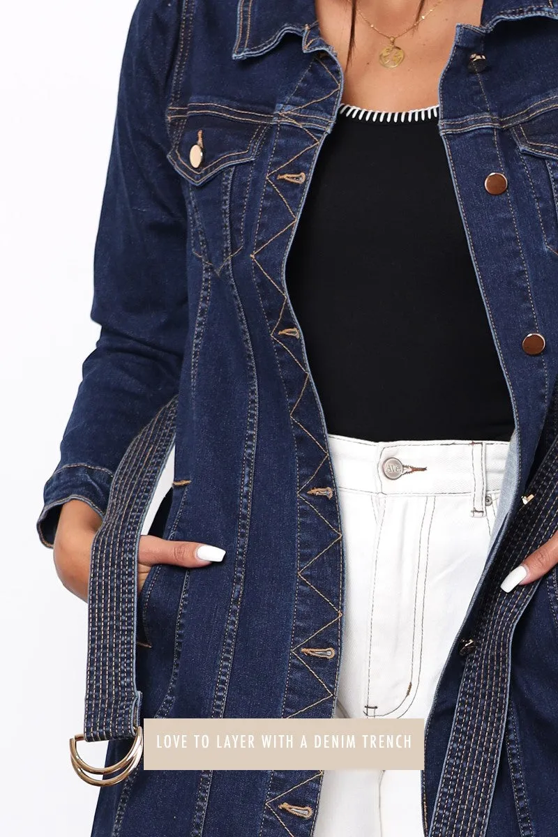 Denim Trench Dress