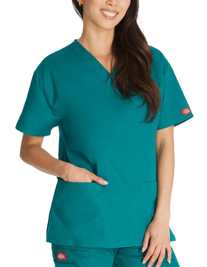 Dickies EDS 27 Inch Women's V-Neck Scrub Top