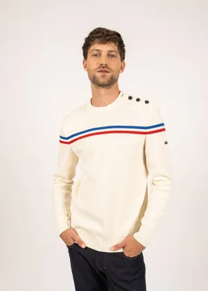 Elysée jumper with placed stripes - SAINT JAMES x Elysée (ECUME/TULIPE/GITANE)