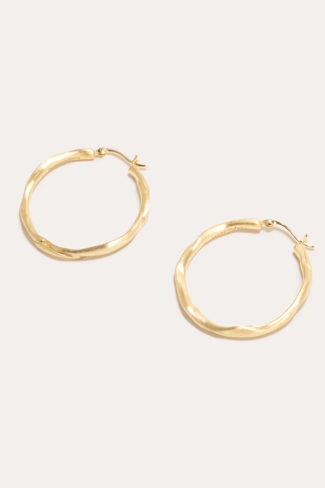 Furrowed Gold Vermeil Twisted Hoop Earrings