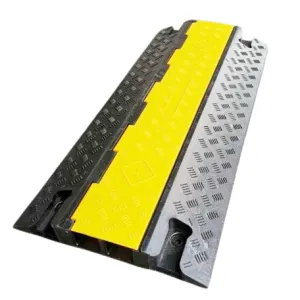 Heavy Duty 2-Channel Rubber Cable Protector Hose Ramp