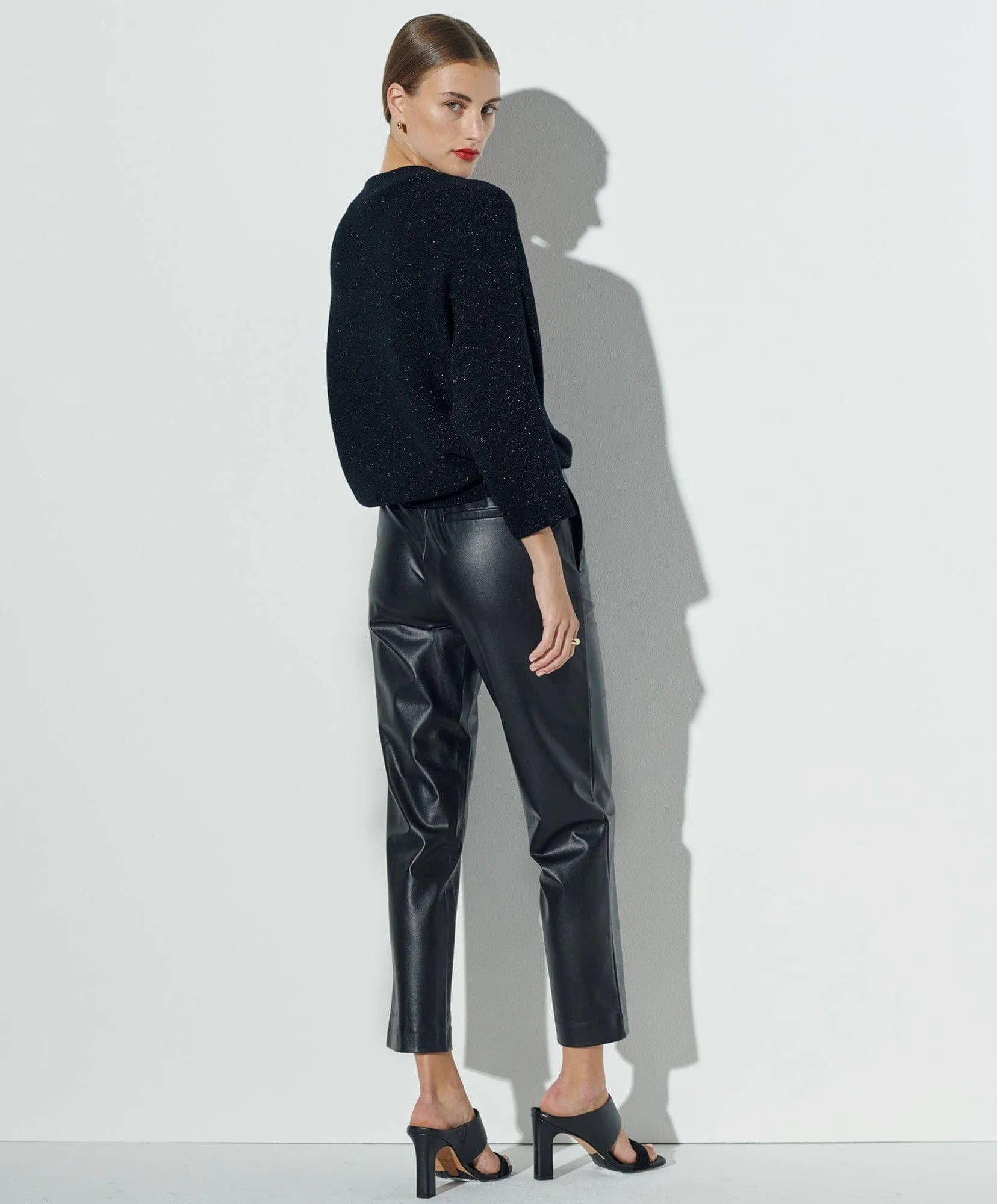 High-Rise Vegan Leather Pant