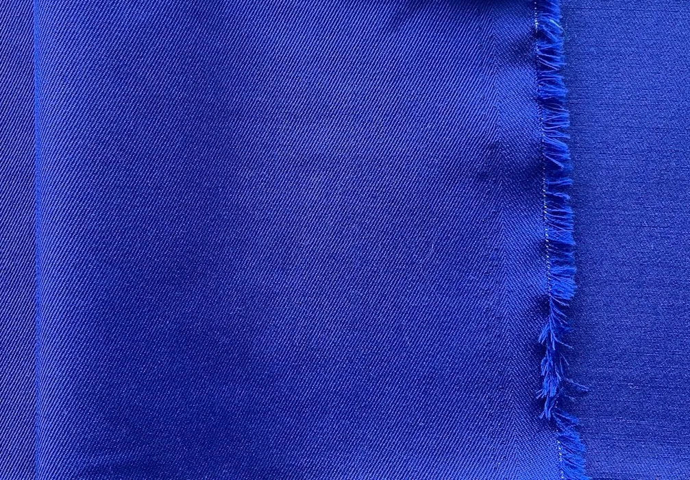 Intense Sapphire Blue Wool Gaberdine (Made in Italy)