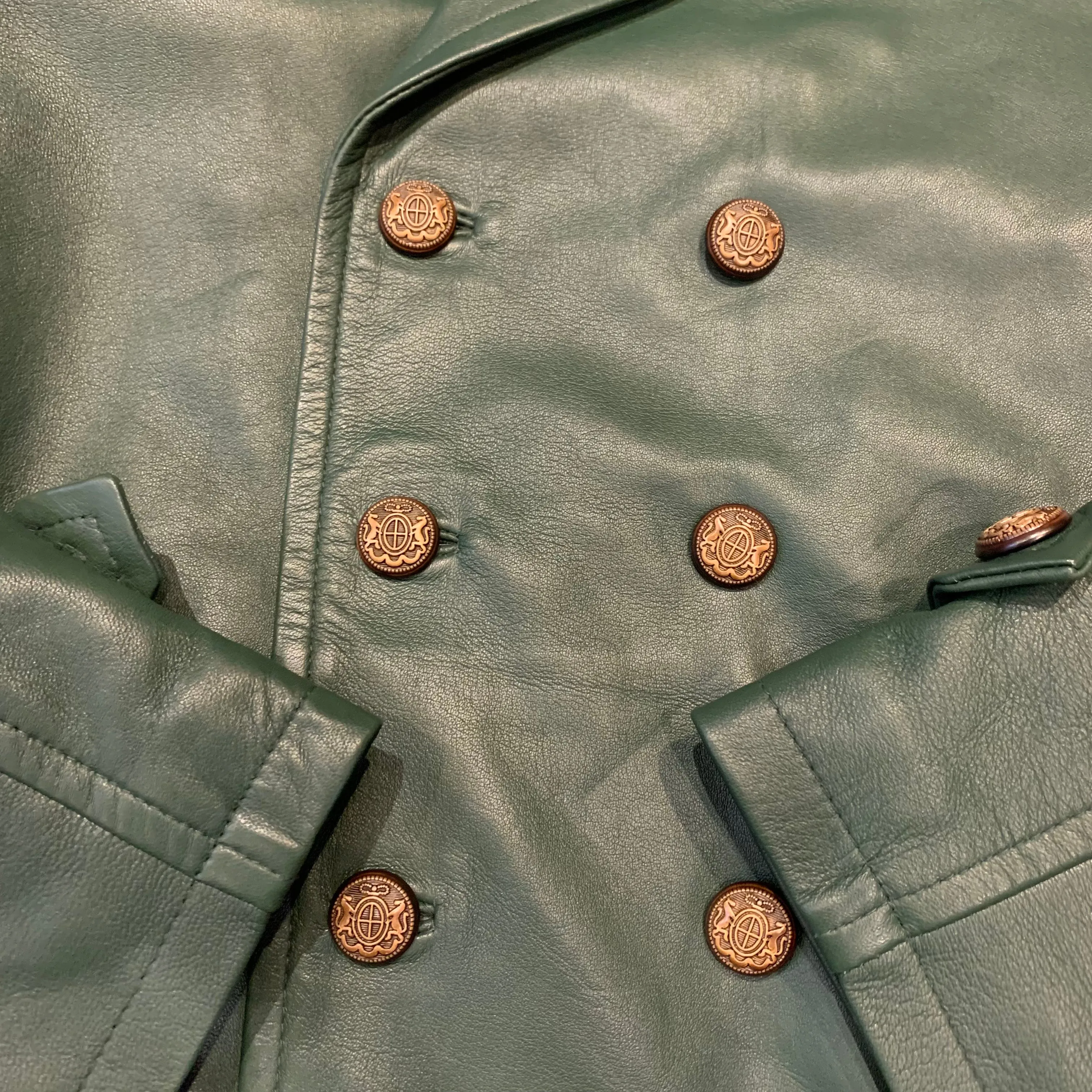 Jakewood Forest Green Lambskin Trench Coat