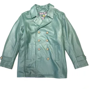 Jakewood Forest Green Lambskin Trench Coat