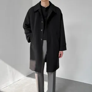 [Korean Style] 2 Colors Single Breasted Trench Coats