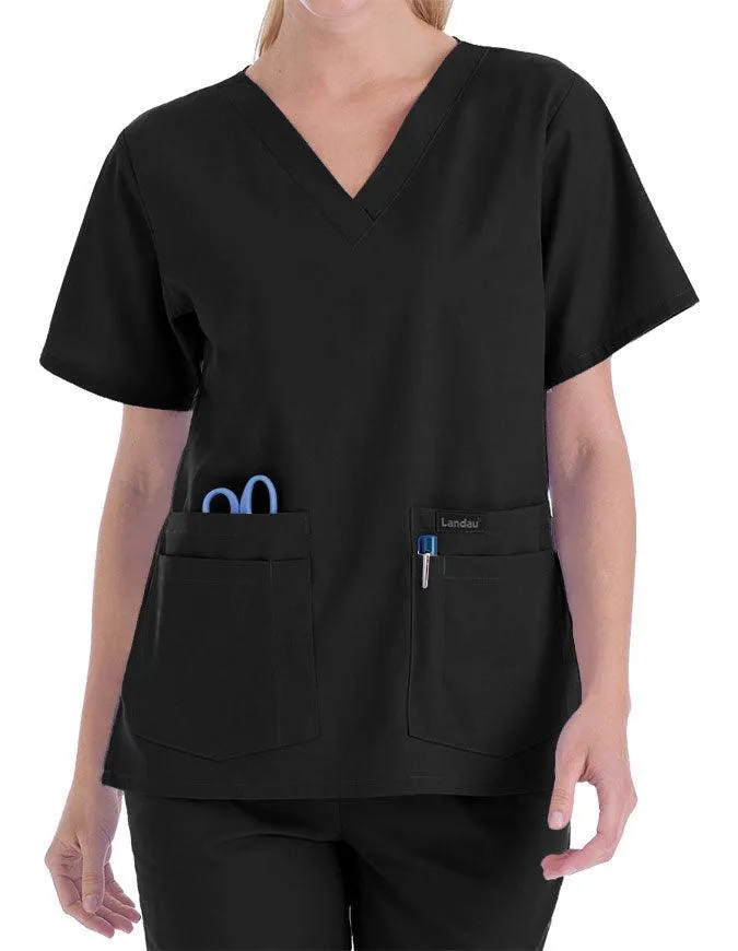 Landau 27.25 Inch Women's V-Neck Nurse Scrub Top