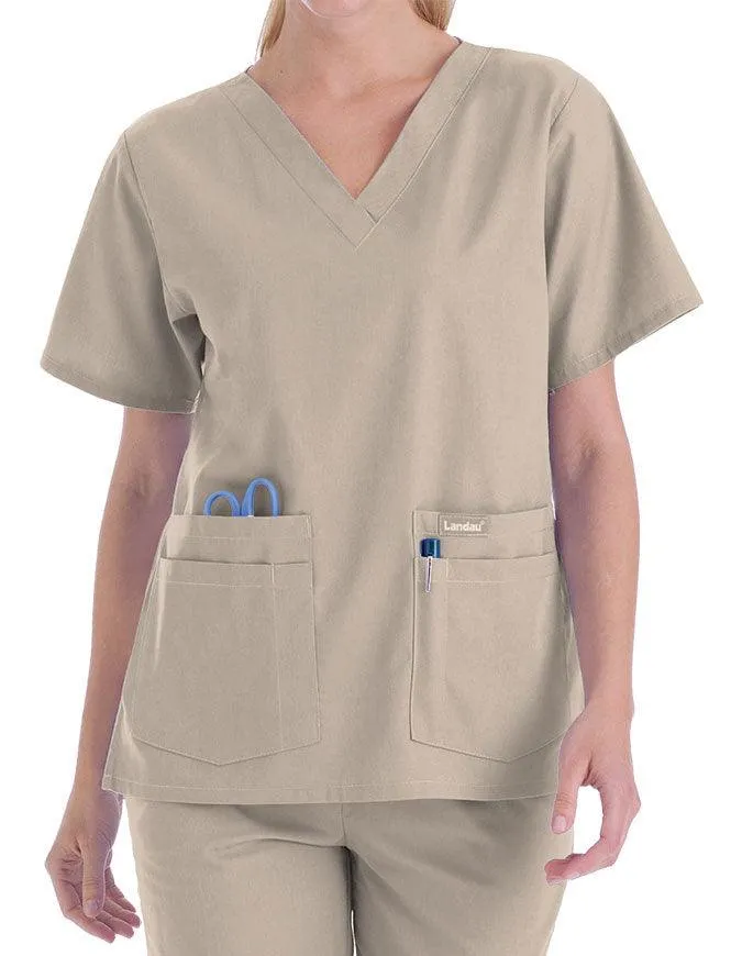 Landau 27.25 Inch Women's V-Neck Nurse Scrub Top