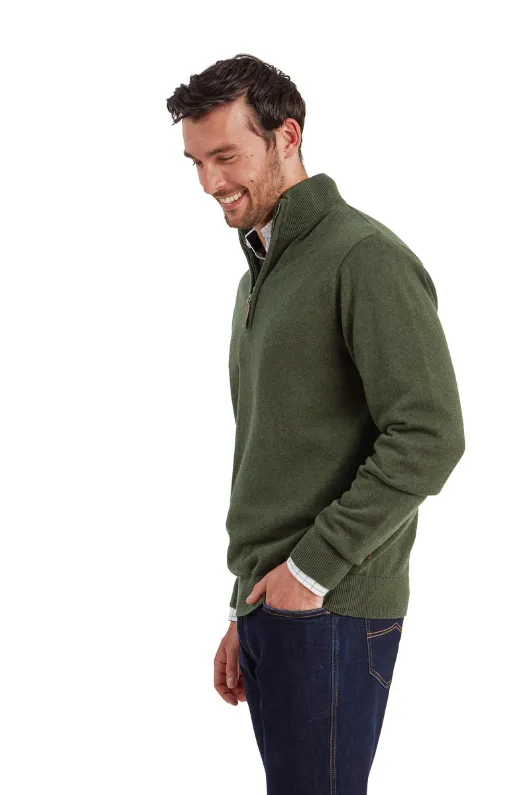 Lewis Lambswool 1/4 Zip Jumper