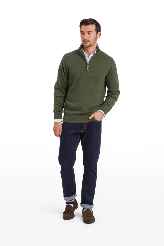 Lewis Lambswool 1/4 Zip Jumper