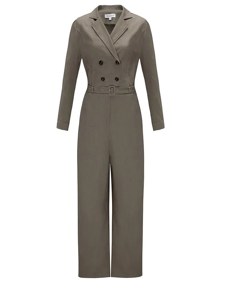 Linen Tux Jumpsuit