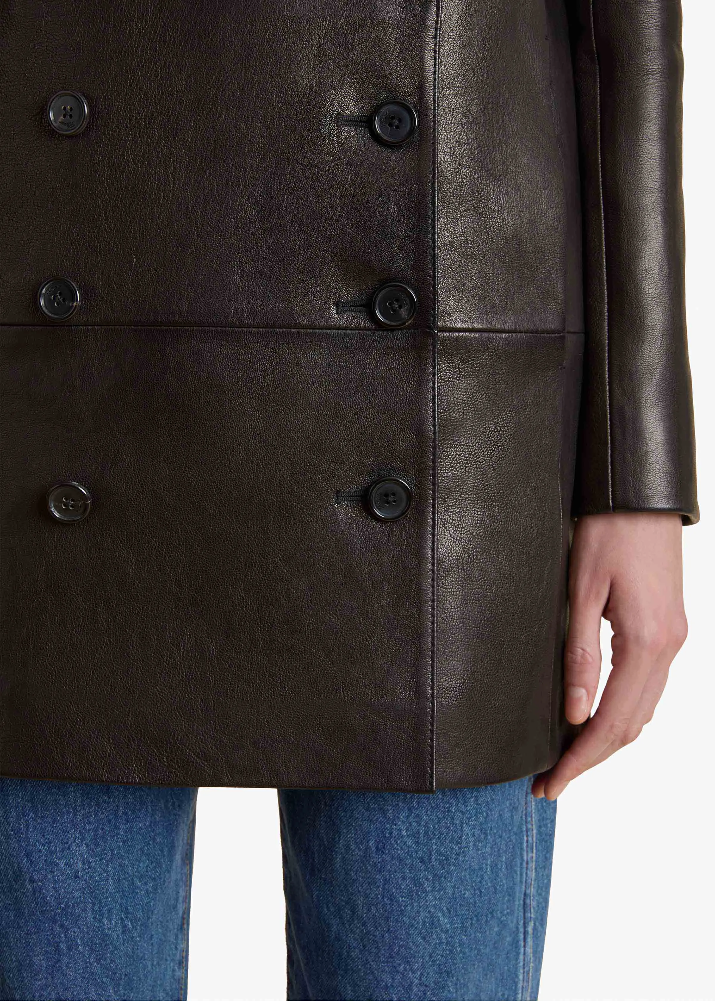 Marllo Jacket in Black Leather