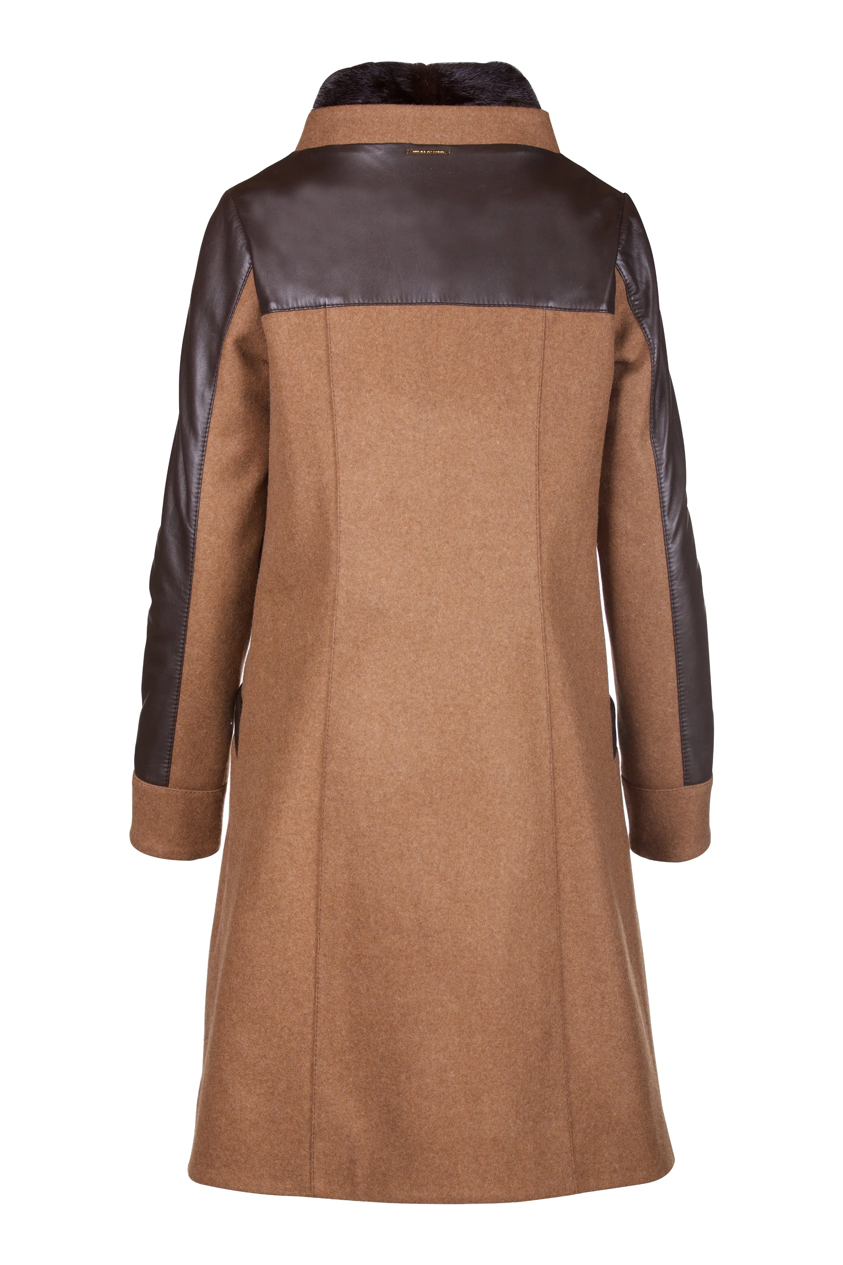 Merino Wool Mink Reindeer Leather Trench -  Limited Edition