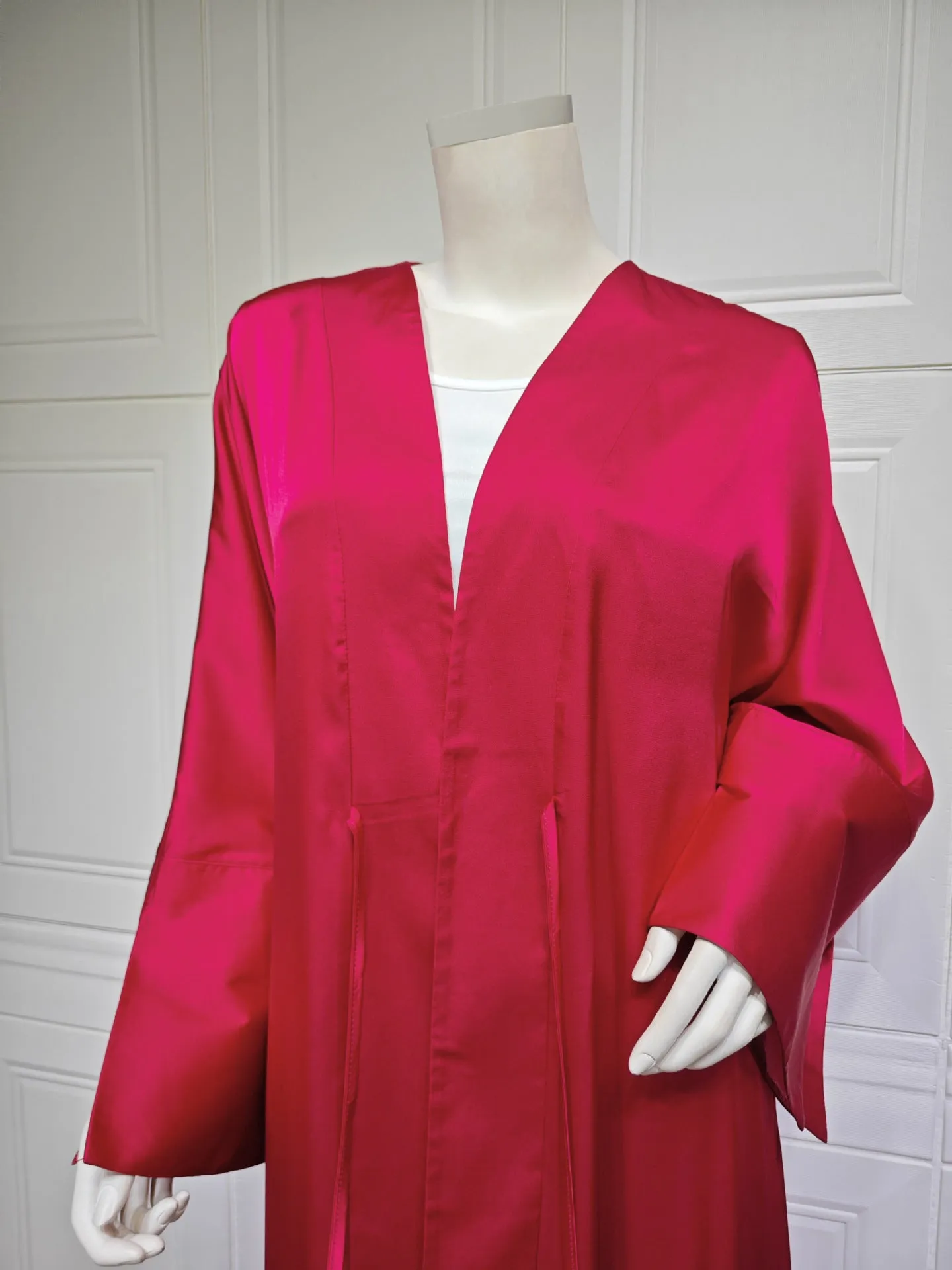 Middle East Muslim Robe Fashion Satin Soft Dress