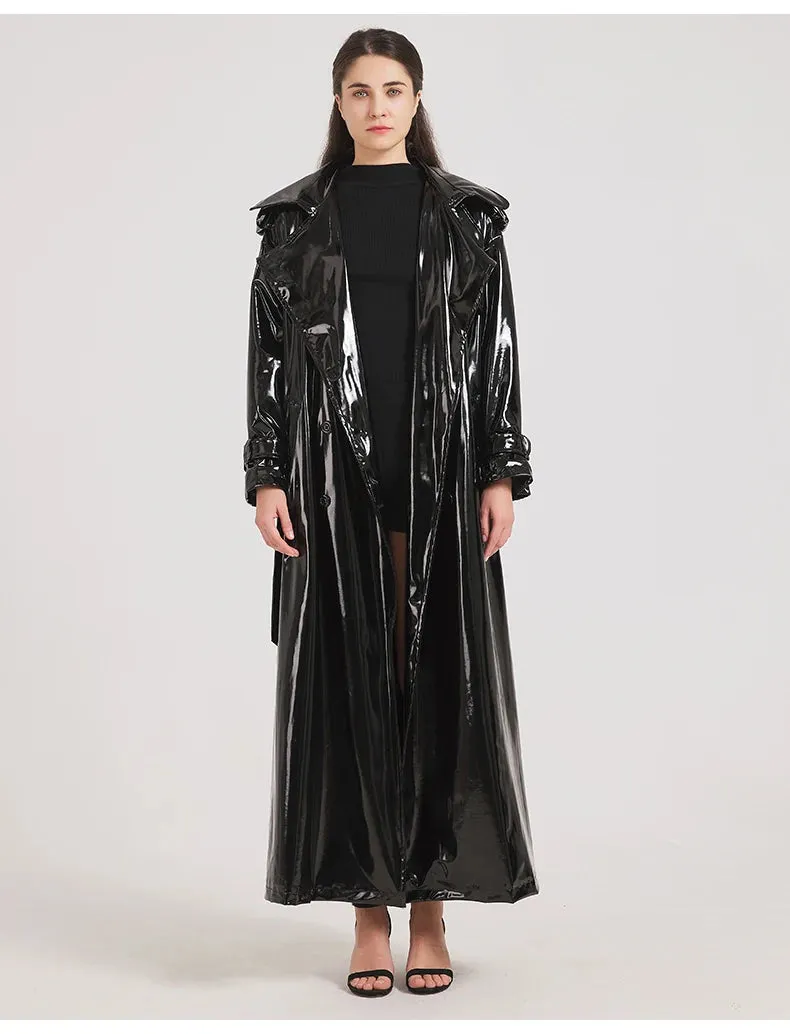 Mihaela Leather Trench Coat