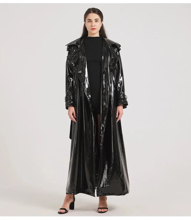 Mihaela Leather Trench Coat