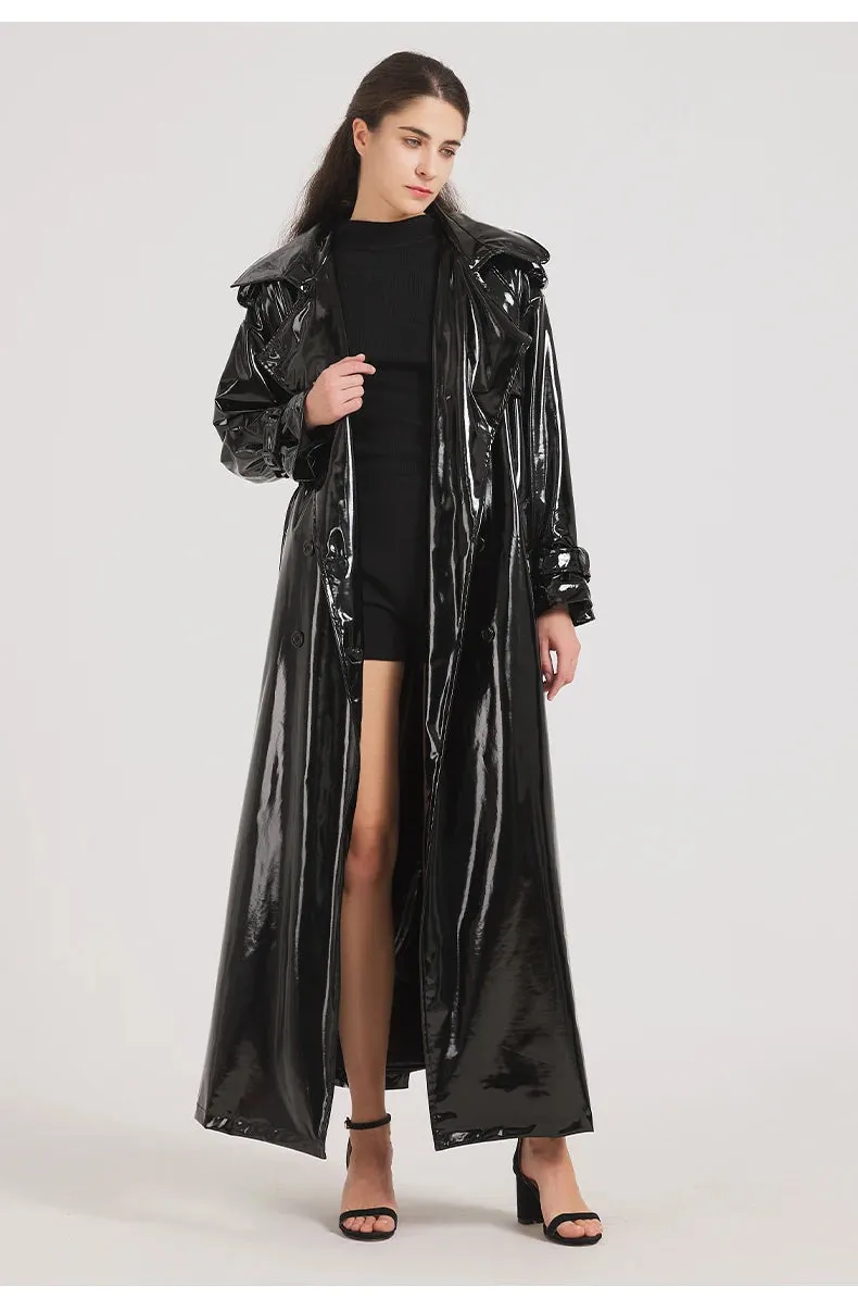 Mihaela Leather Trench Coat