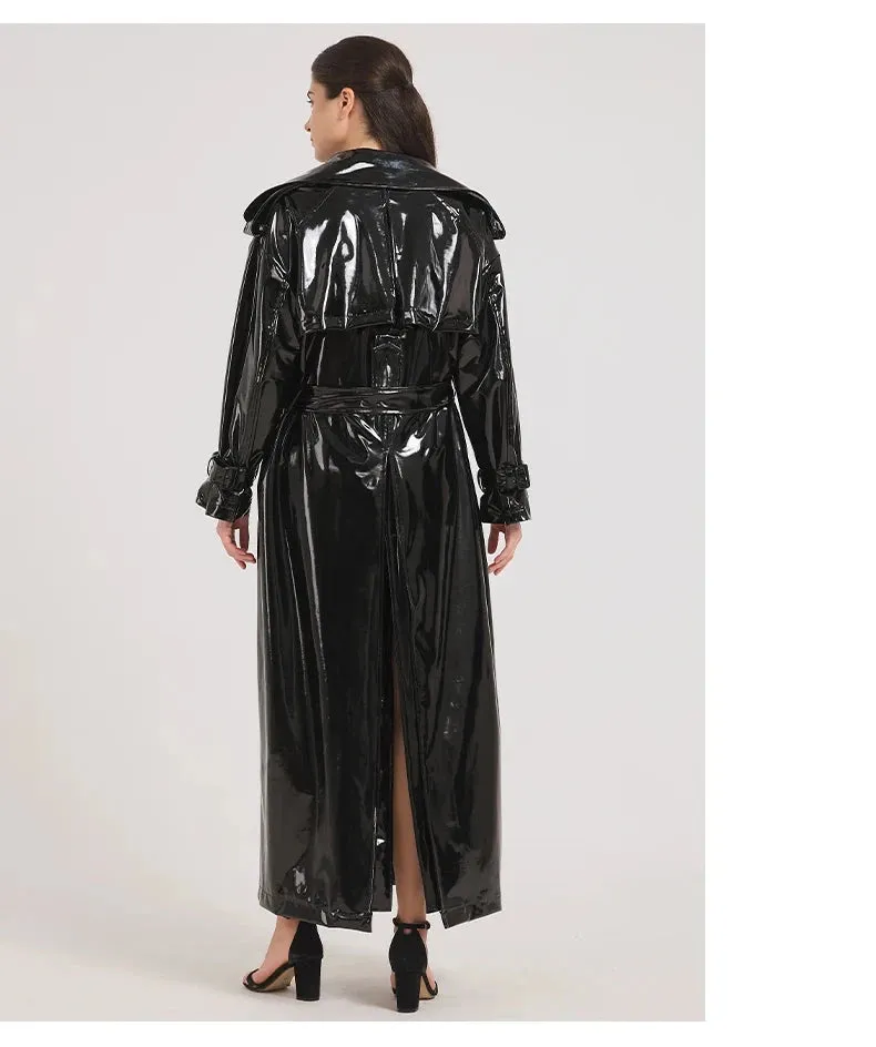 Mihaela Leather Trench Coat