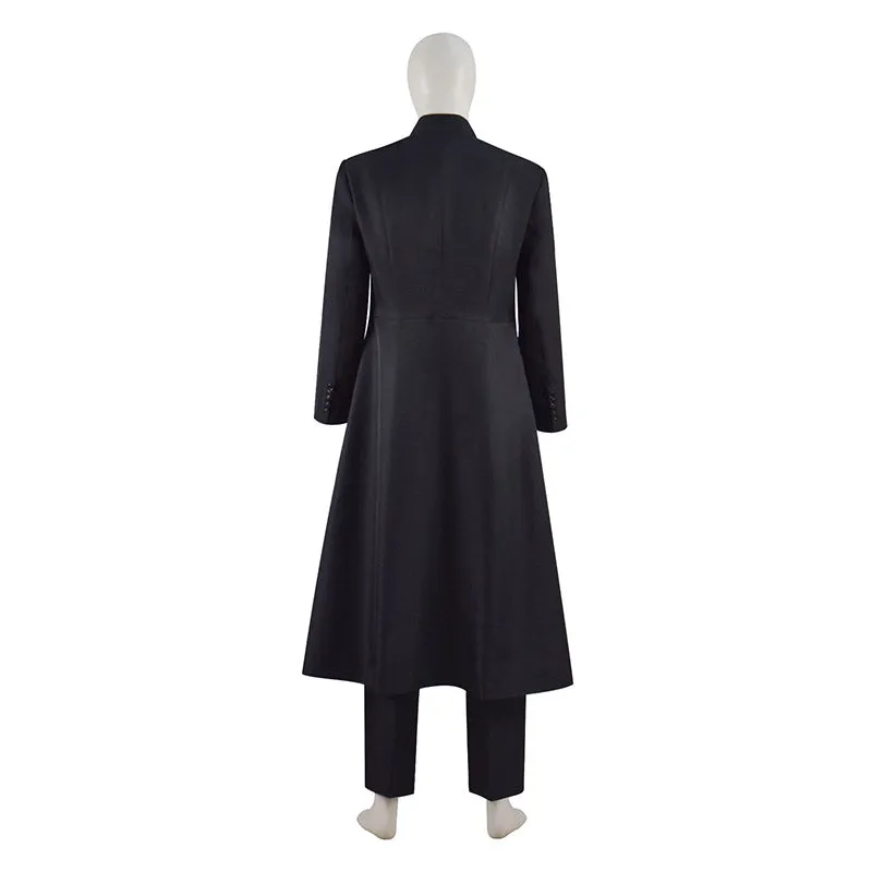 Neo Cosplay The Matrix: Resurrections Costume Black Trench Coat