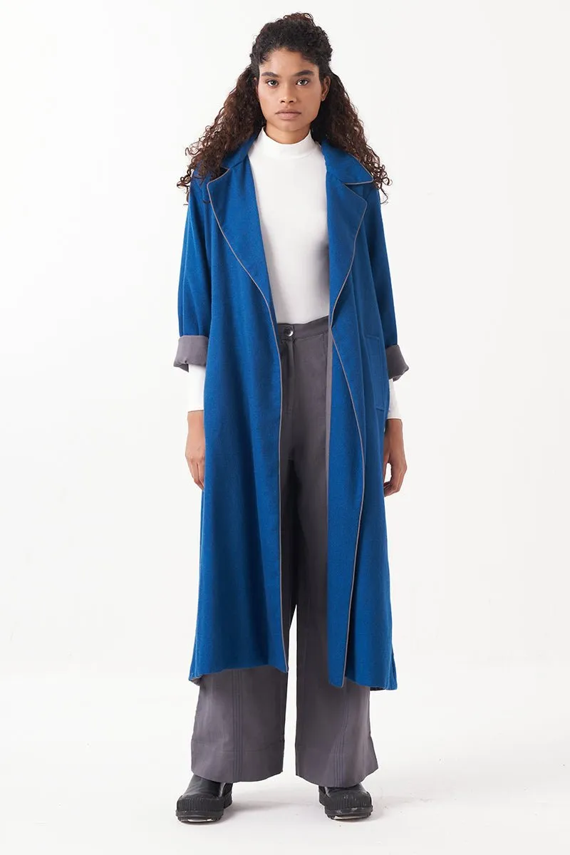 Notch Collar  Wool Trench Jacket