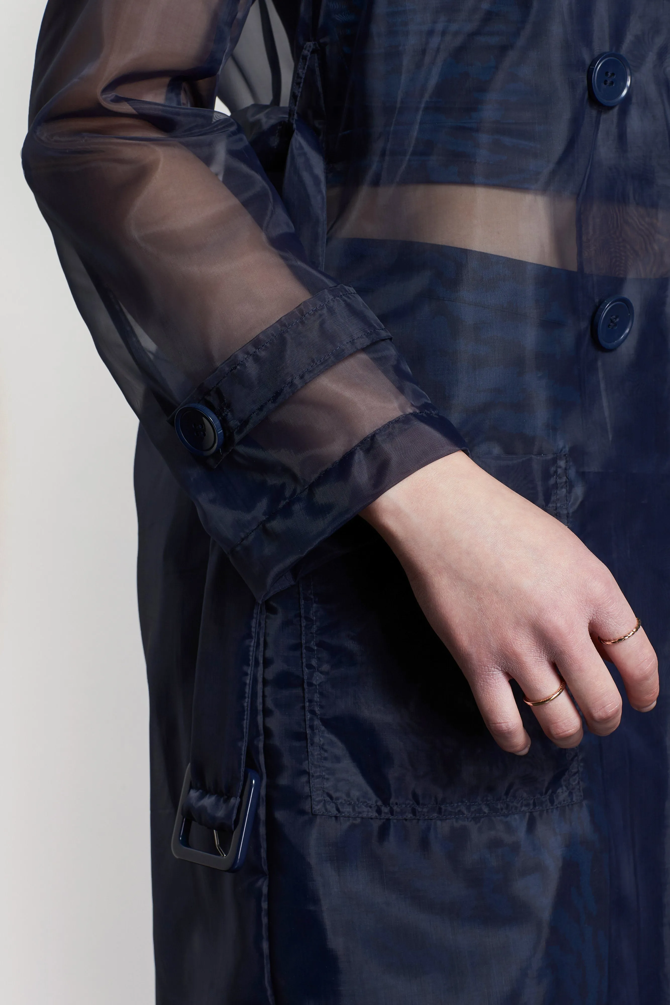 OFF DUTY ORGANZA TRENCH | NAVY001