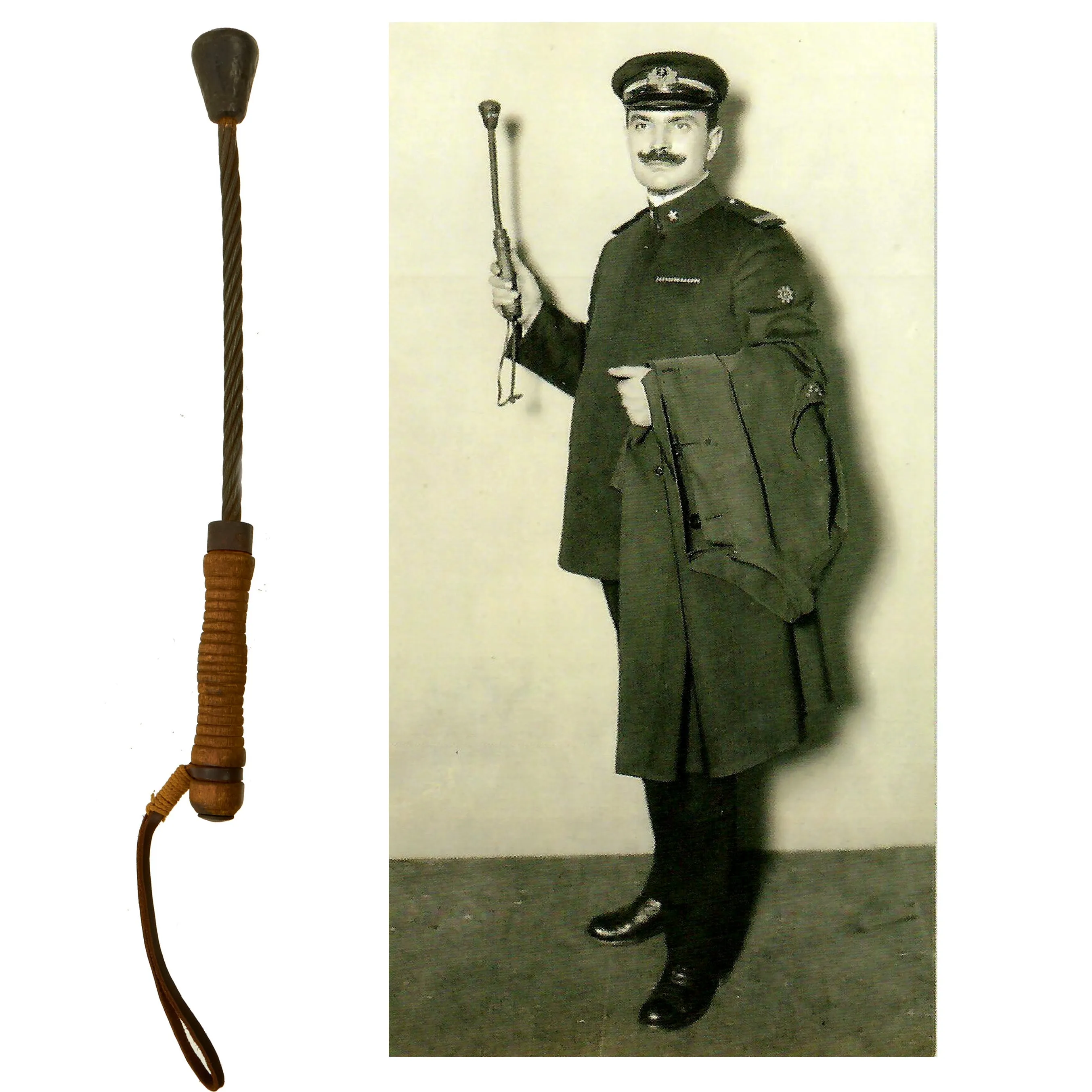 Original Austro-Hungarian WWI Flexible Steel Wire Trench Raiding Club -  Personal Collection David Machnicki Author of At Arm's Length Series