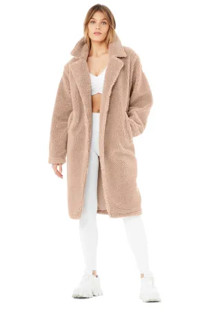 Oversized Sherpa Trench - Dusty Pink