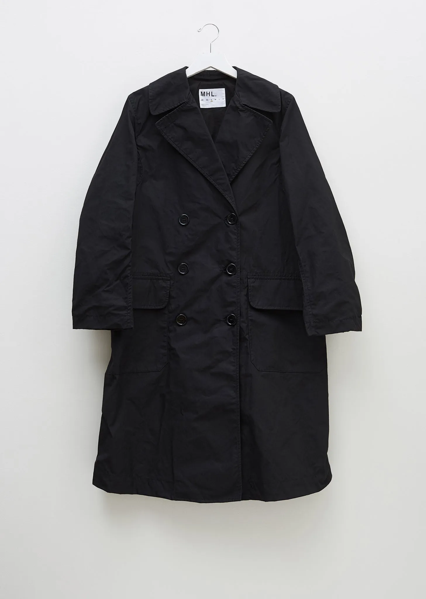 Patch Pocket Waxed Trench Coat