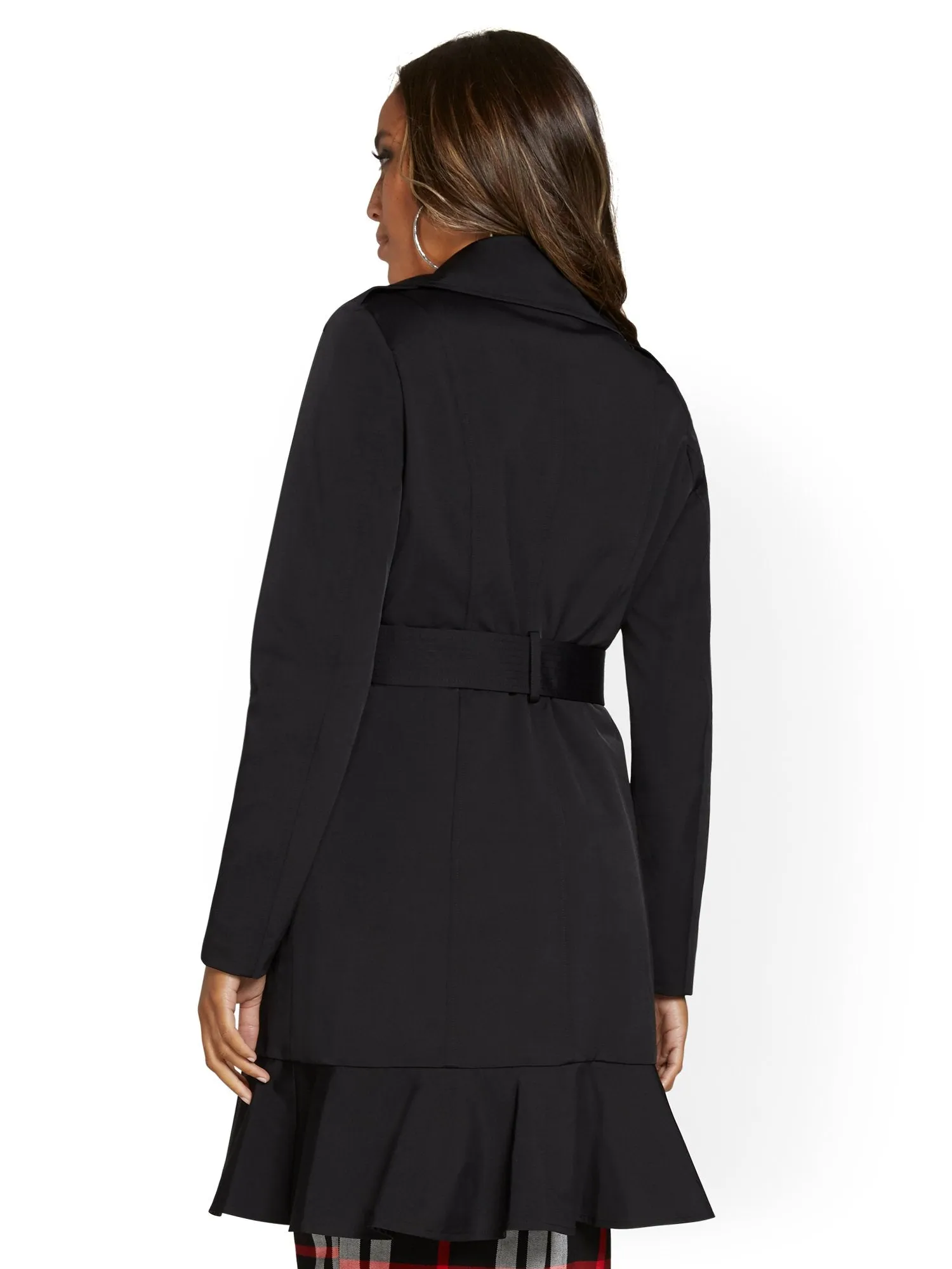 Peplum Belted Trenchcoat - City Trench Collection