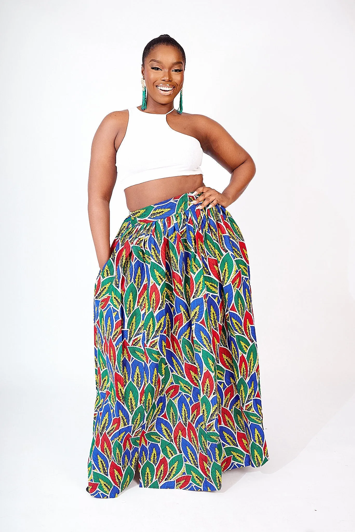 SALE SEKI AFRICAN PRINT MAXI SKIRT