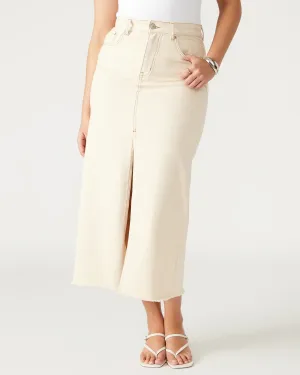 Steve Madden Avani Denim Skirt Ivory