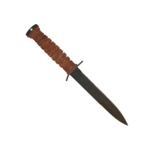 Trench Knife Brown Leather Handle